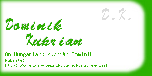 dominik kuprian business card